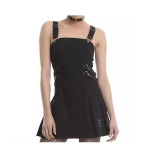 NEW Tripp NYC Pleated Bondage Strap Dress Size L Goth Daang Goodman